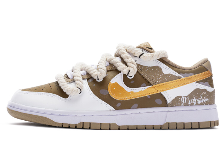 

Кроссовки Nike Dunk Skateboard Shoes Men Low-Top White Brown