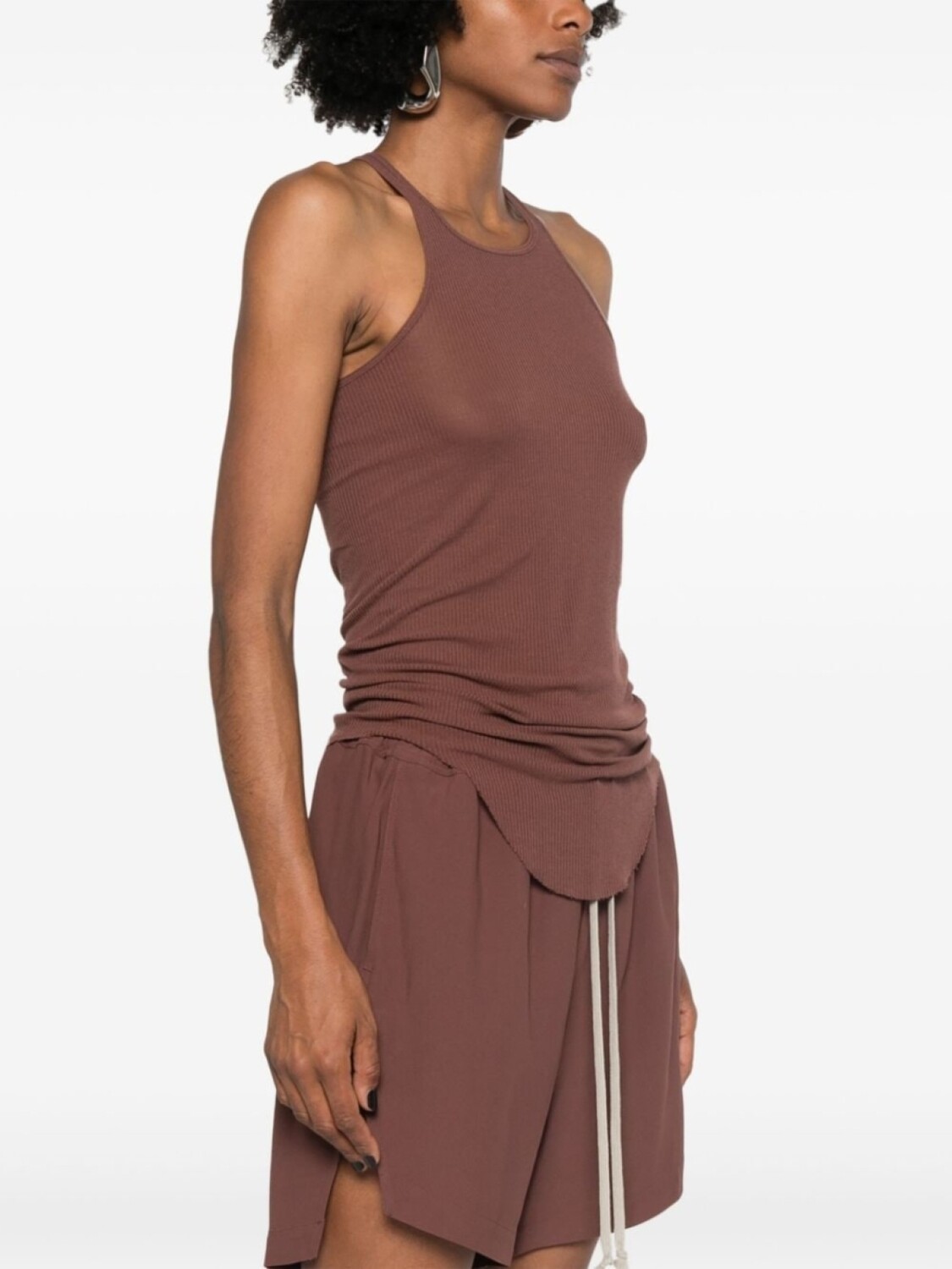 

Rick Owens топ в рубчик, красный