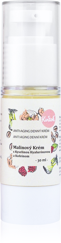 

Дневной крем с малиновым кремом и кофеином для зрелой кожи Kvitok, 40+ 30 мл