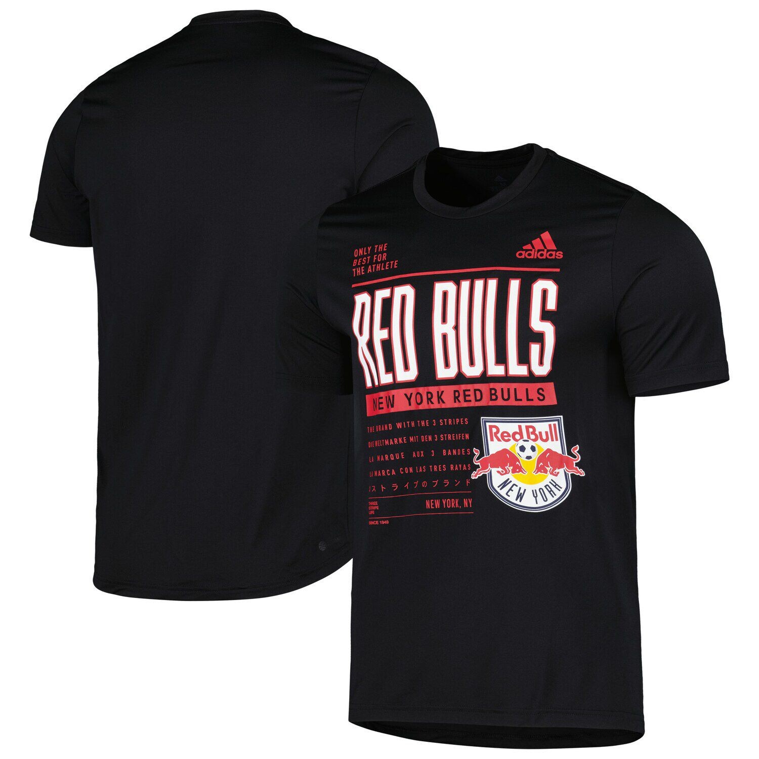 

Мужская черная футболка New York Red Bulls Club DNA Performance adidas, Черный, Мужская черная футболка New York Red Bulls Club DNA Performance adidas