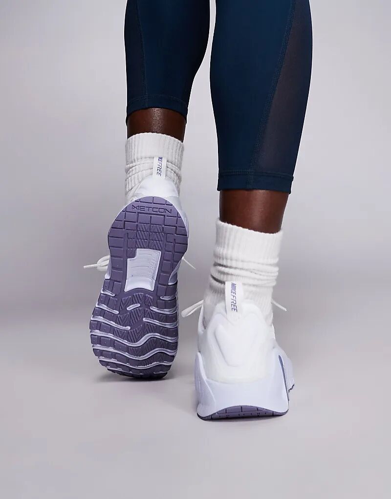 Кроссовки Nike Training Free Metcon 6 белого и светло-голубого цветов — фото 4
