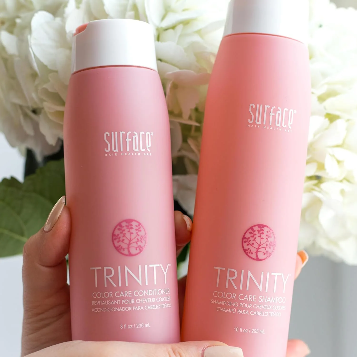 Набор из двух средств для ухода за окрашенными волосами Surface Hair Trinity Color Care: шампунь и кондиционер для стойкого окрашивания, сохраняющие цвет, сильные и здоровые волосы. — фото 4