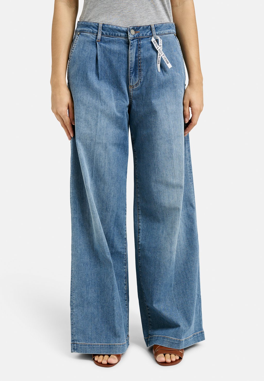 

Джинсы свободного кроя WIDE LEG Smith&Soul, синий
