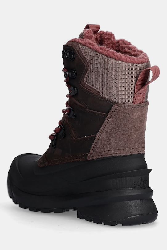 Женские зимние ботинки The North Face Chilkat V 398 высокие комбинированные, коричневый — фото 3