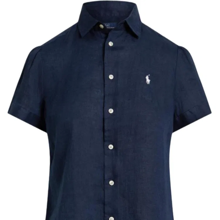 Рубашка SS26 Straight Fit Version женская Polo Ralph Lauren, Dark Blue — фото 4