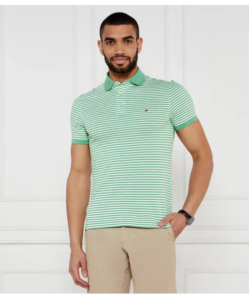 

Футболка поло Slim fit Tommy Hilfiger, зеленый