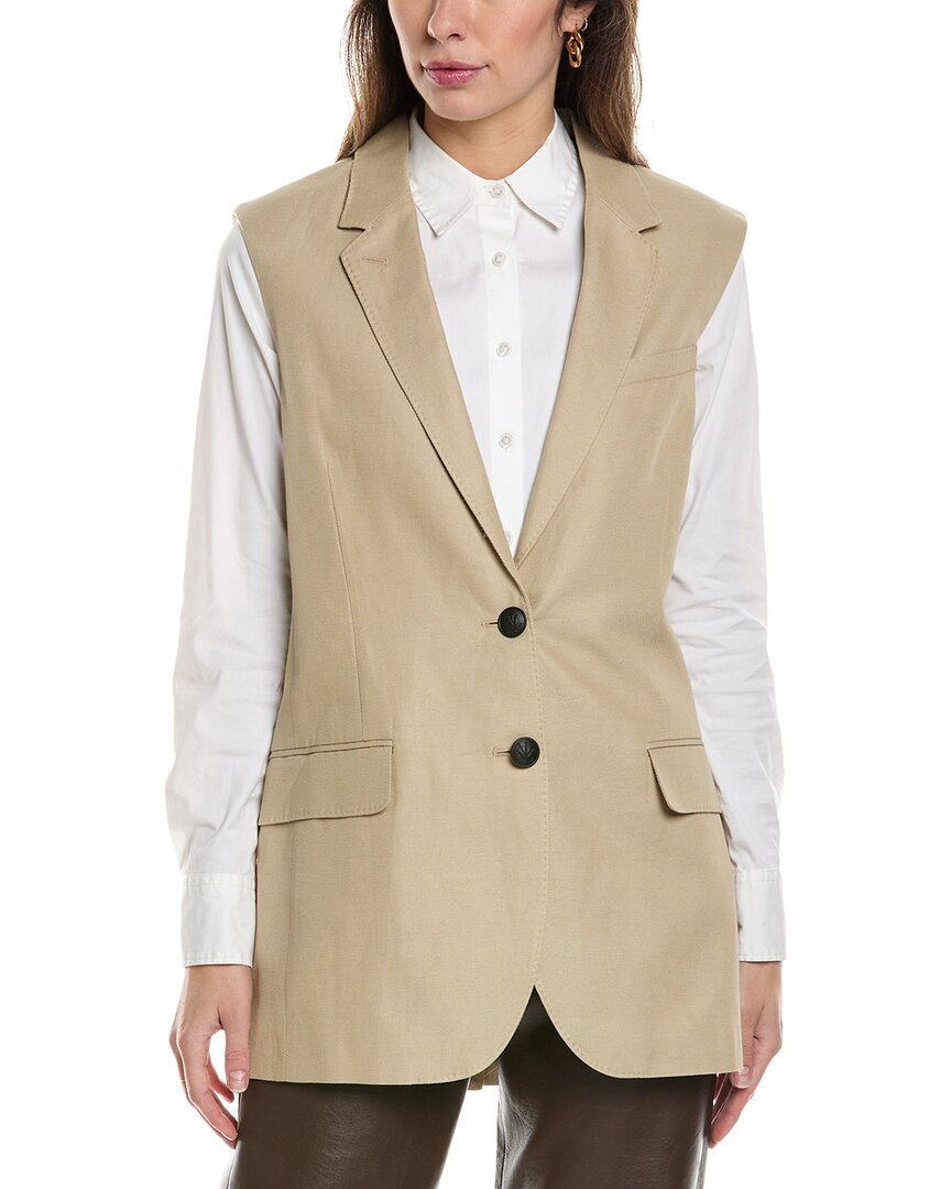 

Жилет из смеси льна и шерсти от rag & bone Odessa, коричневый
