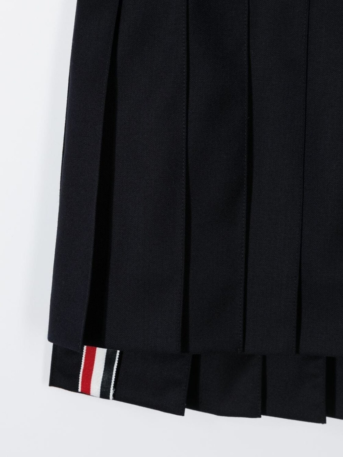 Thom Browne плиссированная юбка мини Super 120s, синий — фото 3