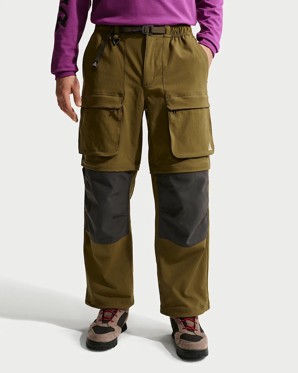 Мужские штаны карго на молнии Nike ACG "Smith Summit", Olive Flak/Anthracite/Summit White — фото 2