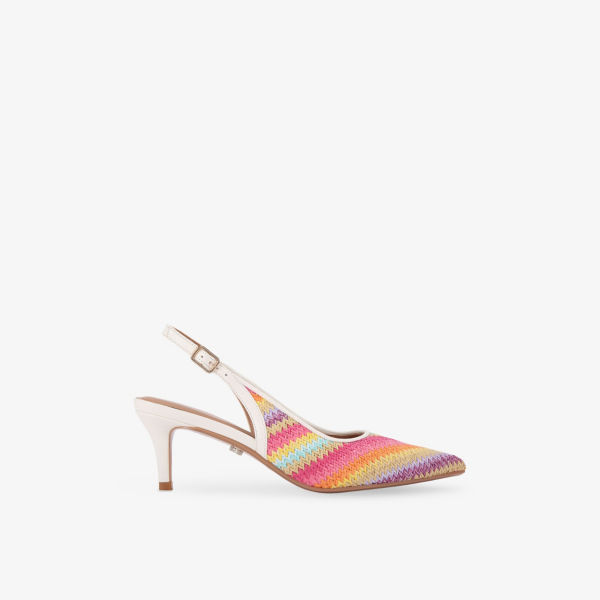 Туфли Carvela Positano на каблуке в полоску плетеные, мультиколор
