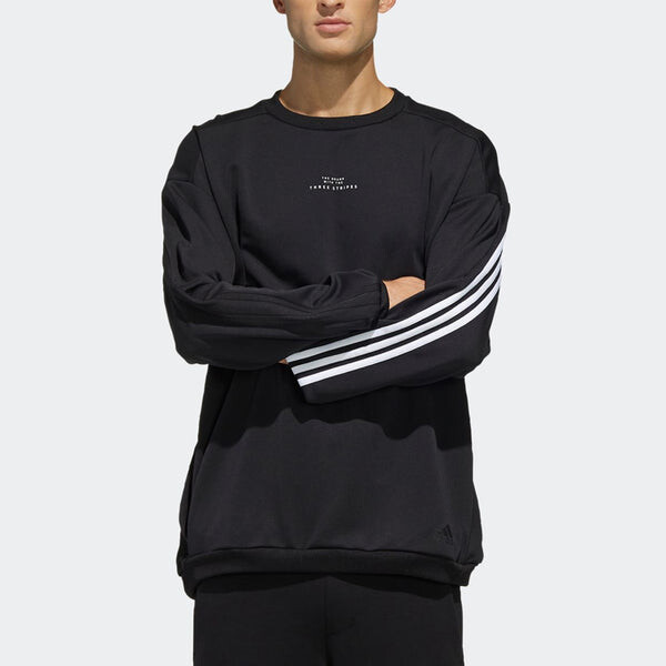 Толстовка adidas Running Sports Shirt SweaterMen Black, черный — фото 3