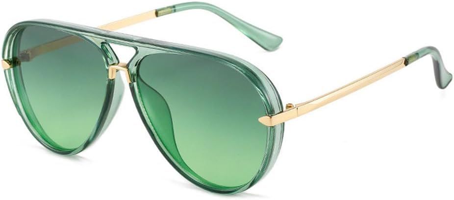

Винтажные солнцезащитные очки с двойной перемычкой для женщин, модные ретро-очки для женщин, стильные роскошные солнцезащитные очки с защитой от УФ-излучения UV400 TKKTLLT, Green-green
