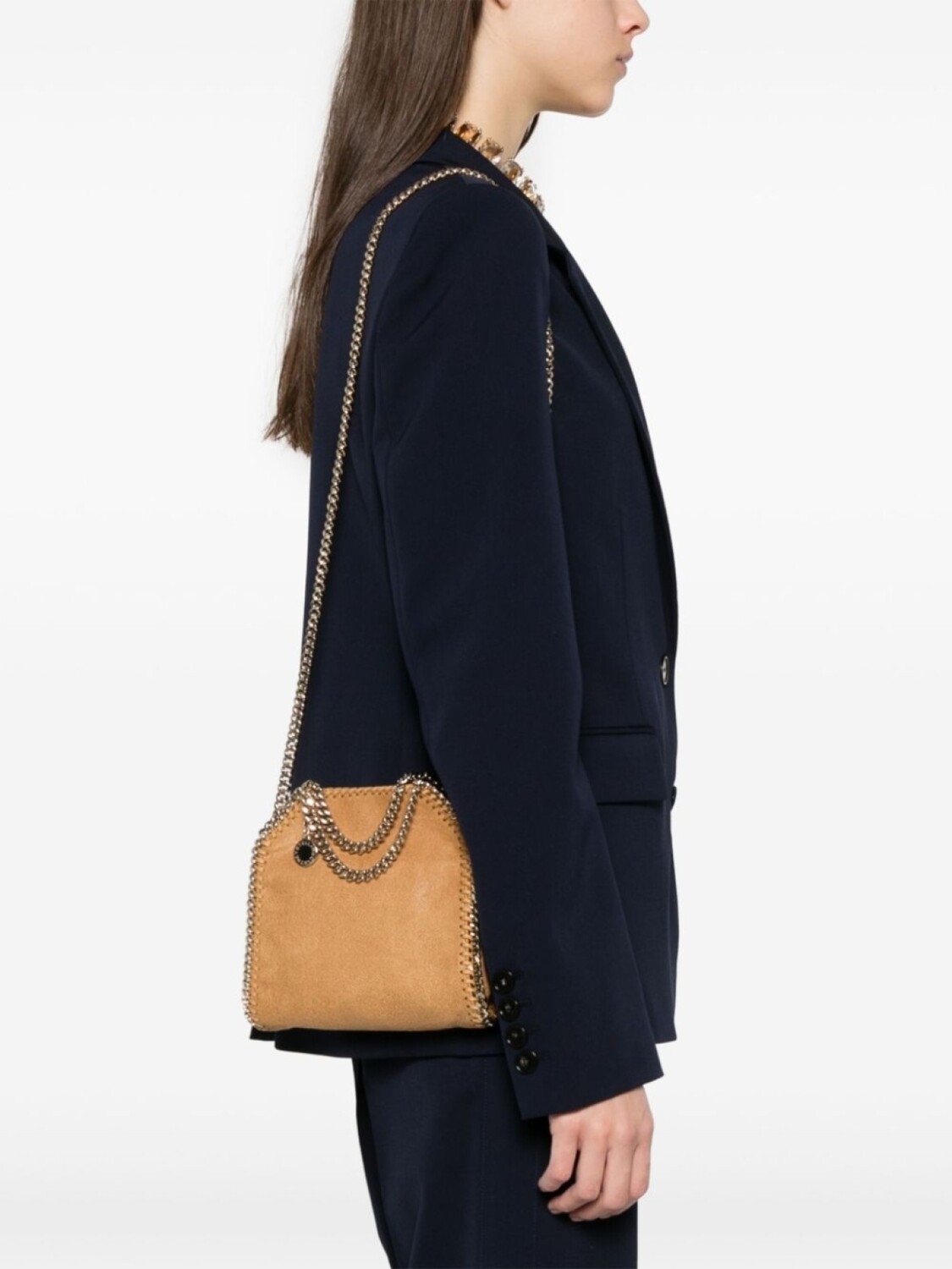 Миниатюрная сумка-тоут Stella McCartney Falabella, коричневый — фото 2