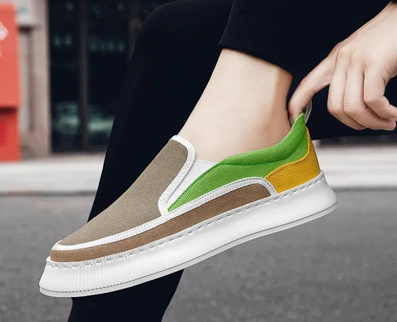 Лоферы мужские Slip-On Sneakers, Khaki SPKFHD — фото 4