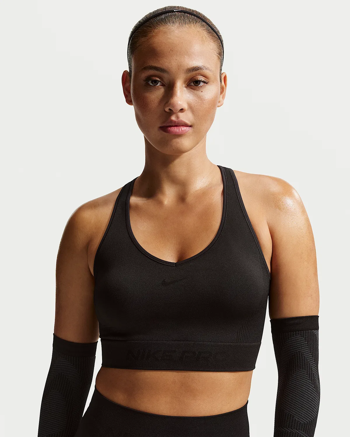 Женский топ Nike Pro Seamless Dri-FIT с укороченным кроем, Black