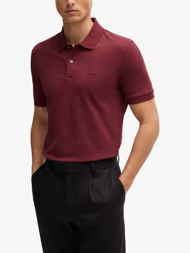 

Поло HUGO BOSS BOSS Pallas Short Sleeve, цвет dark red
