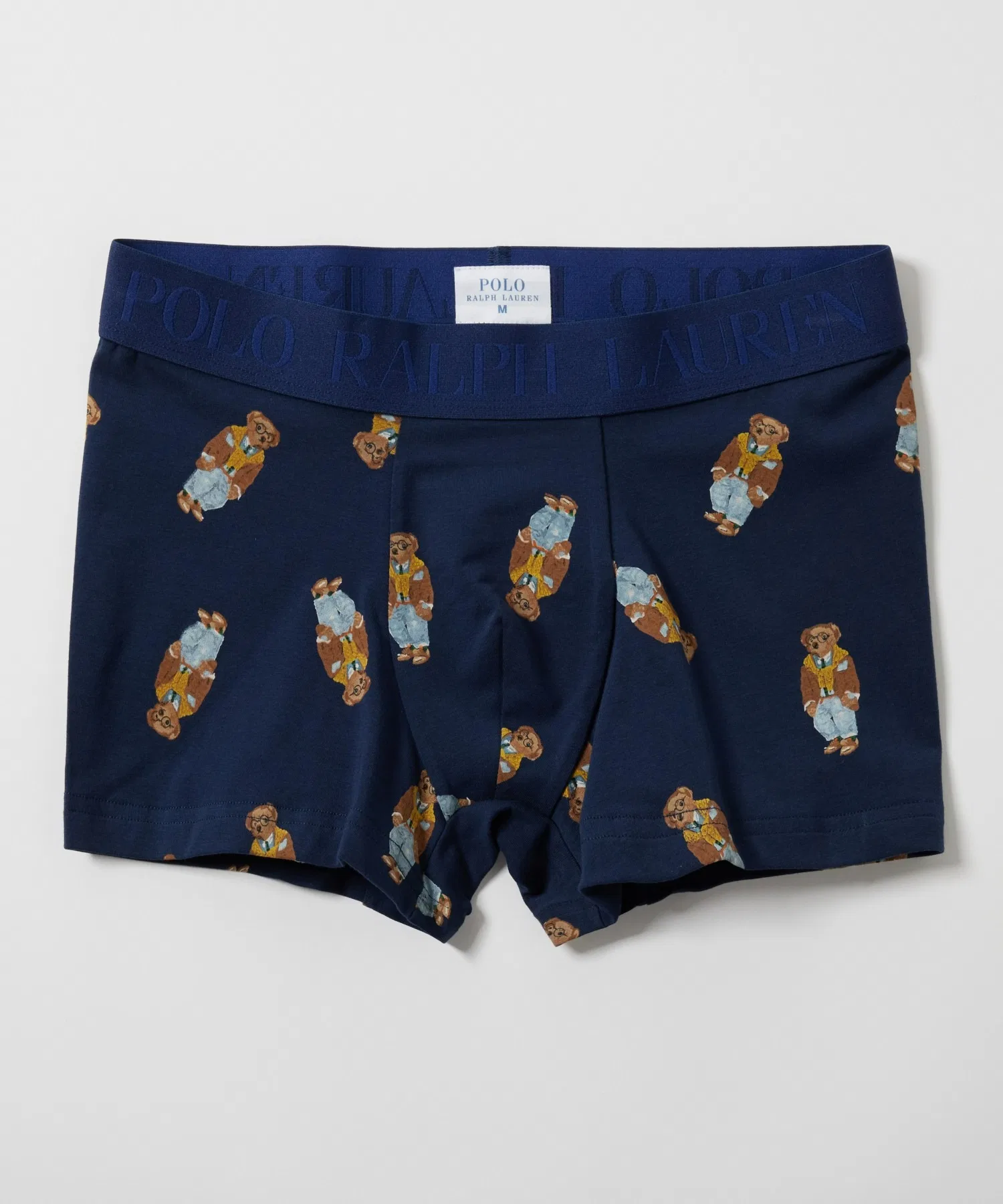【POLO RALPH LAUREN】Короткие боксерские трусы с принтом медведя Хадсона по всей поверхности