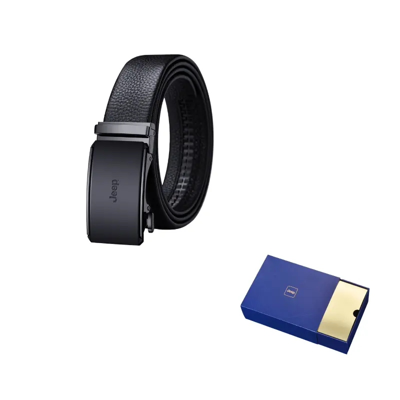 

Подарочный набор мужских ремней из спилка коровы 3,5 см Jeep, черный