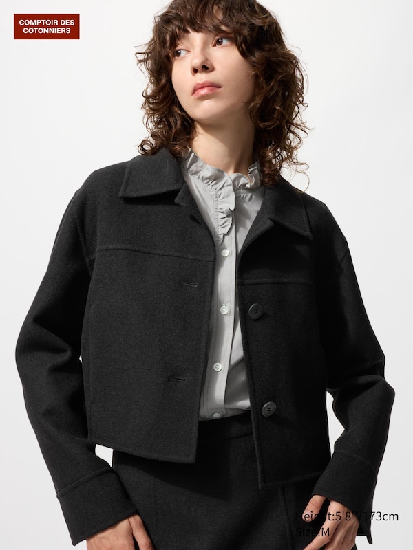 Блузон из двухслойной ткани Uniqlo, 09 black
