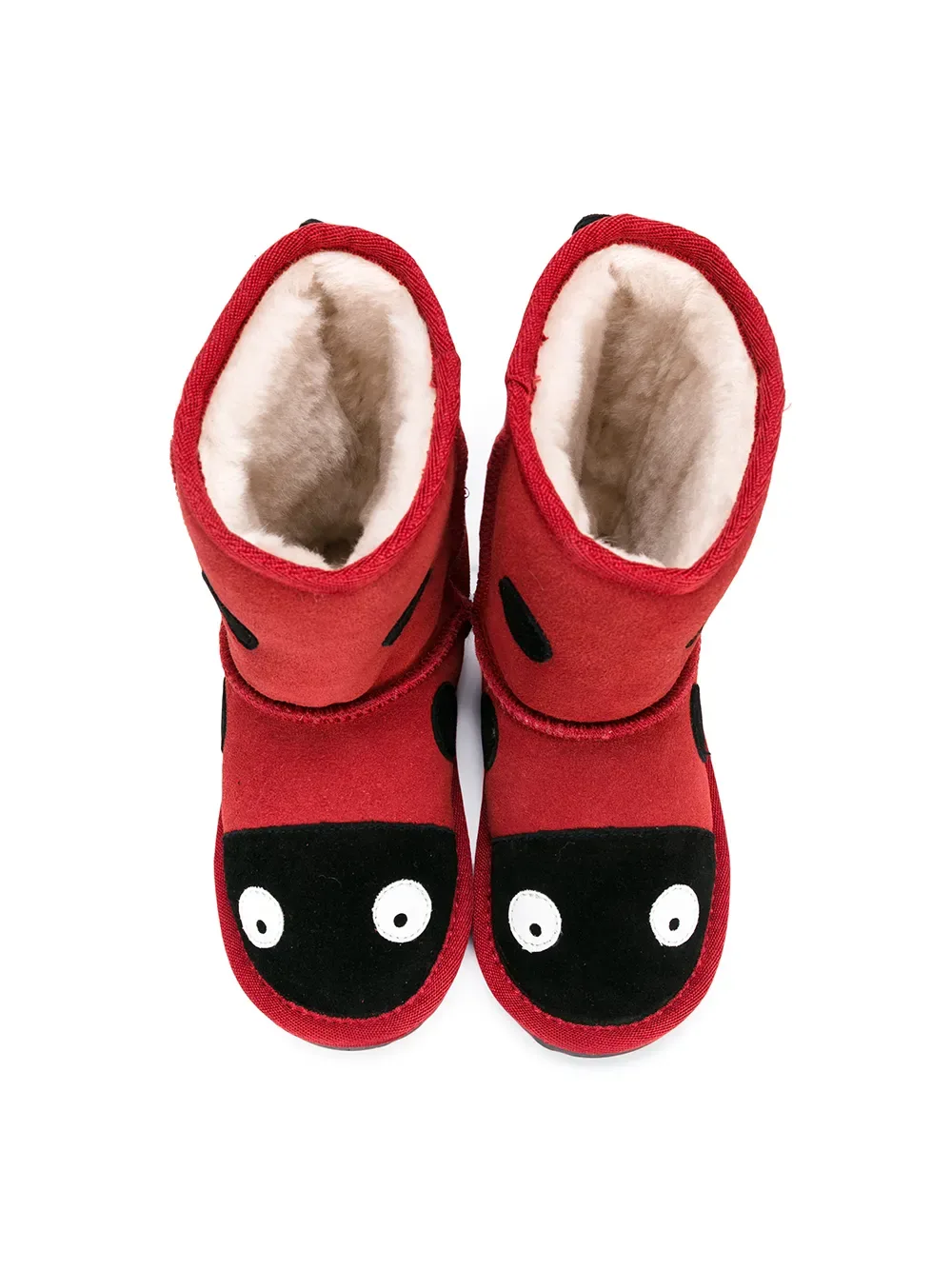 Сапоги с виде божьих коровок Emu Kids, красный — фото 3