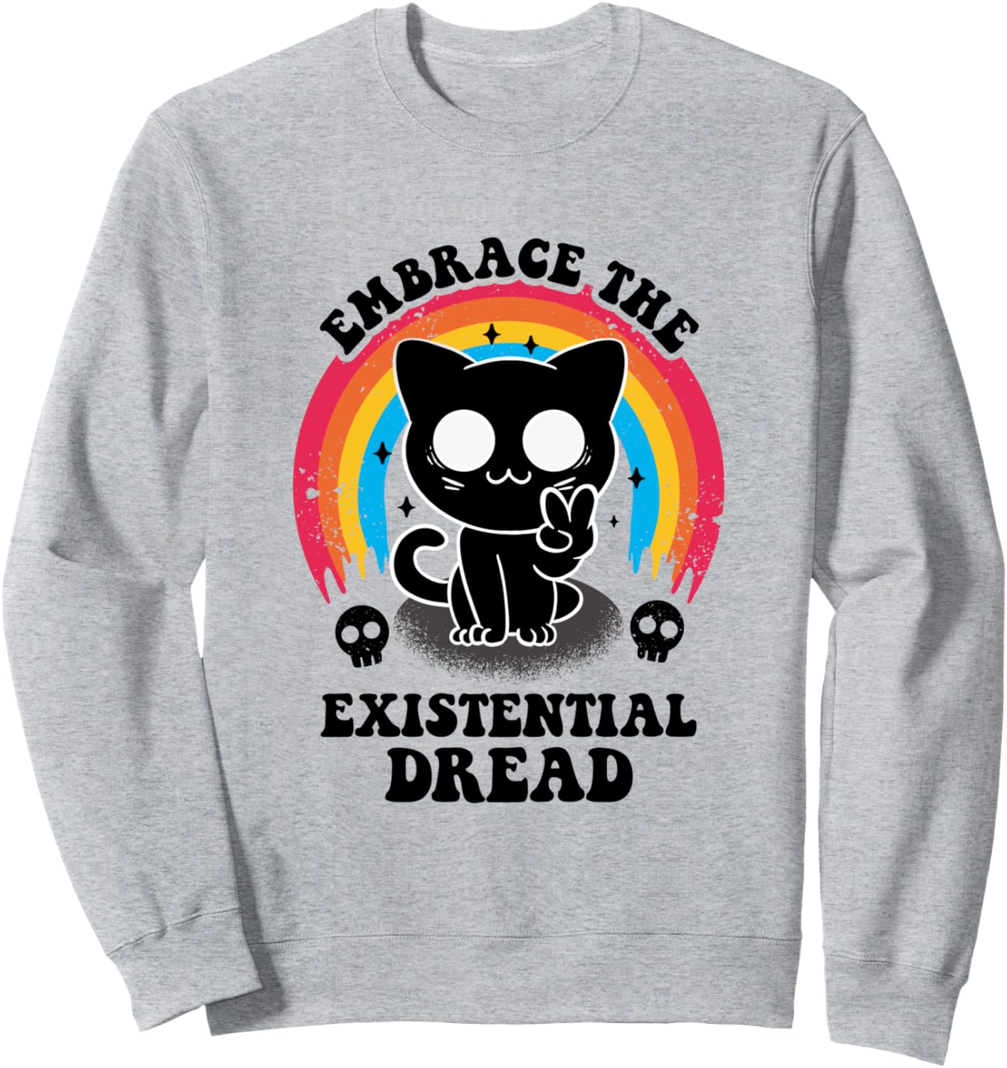 

Обнимите Еву - Напряженный ужасный черный кот. Забавная толстовка с черным юмором Embrace The Existential Dread Irony And Sarcasm