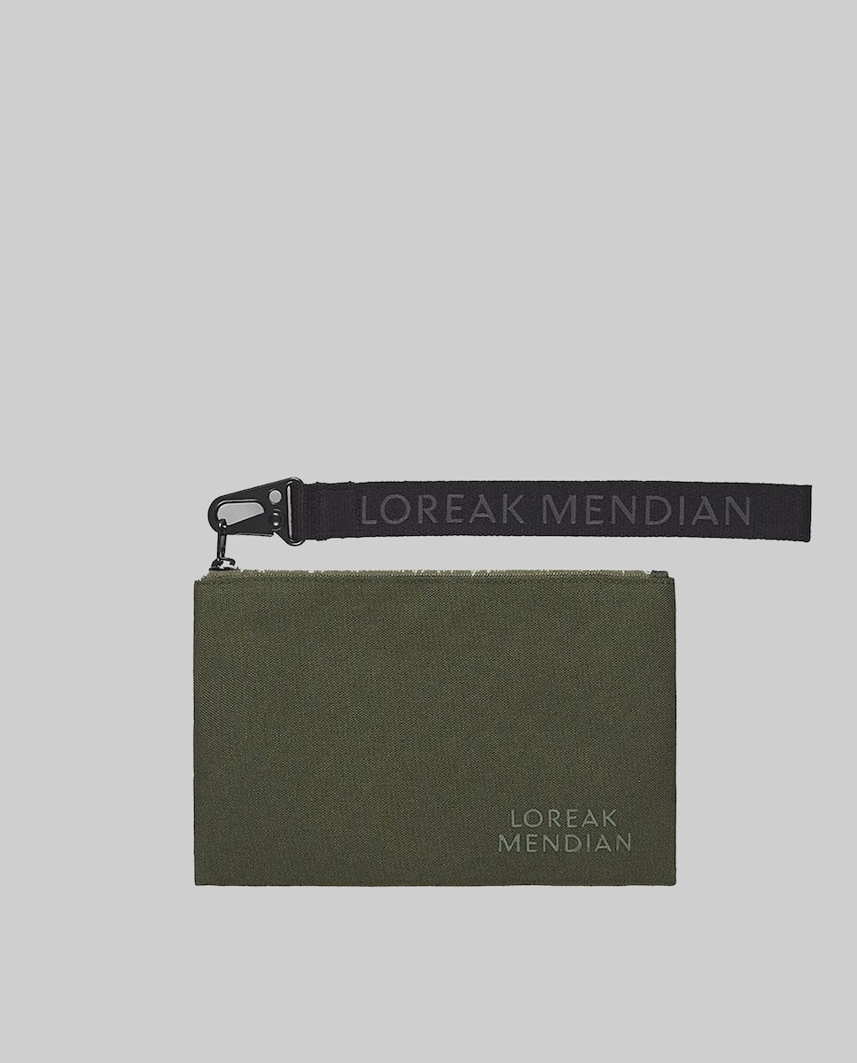 

Кошелек унисекс на молнии цвета хаки Loreak Mendian