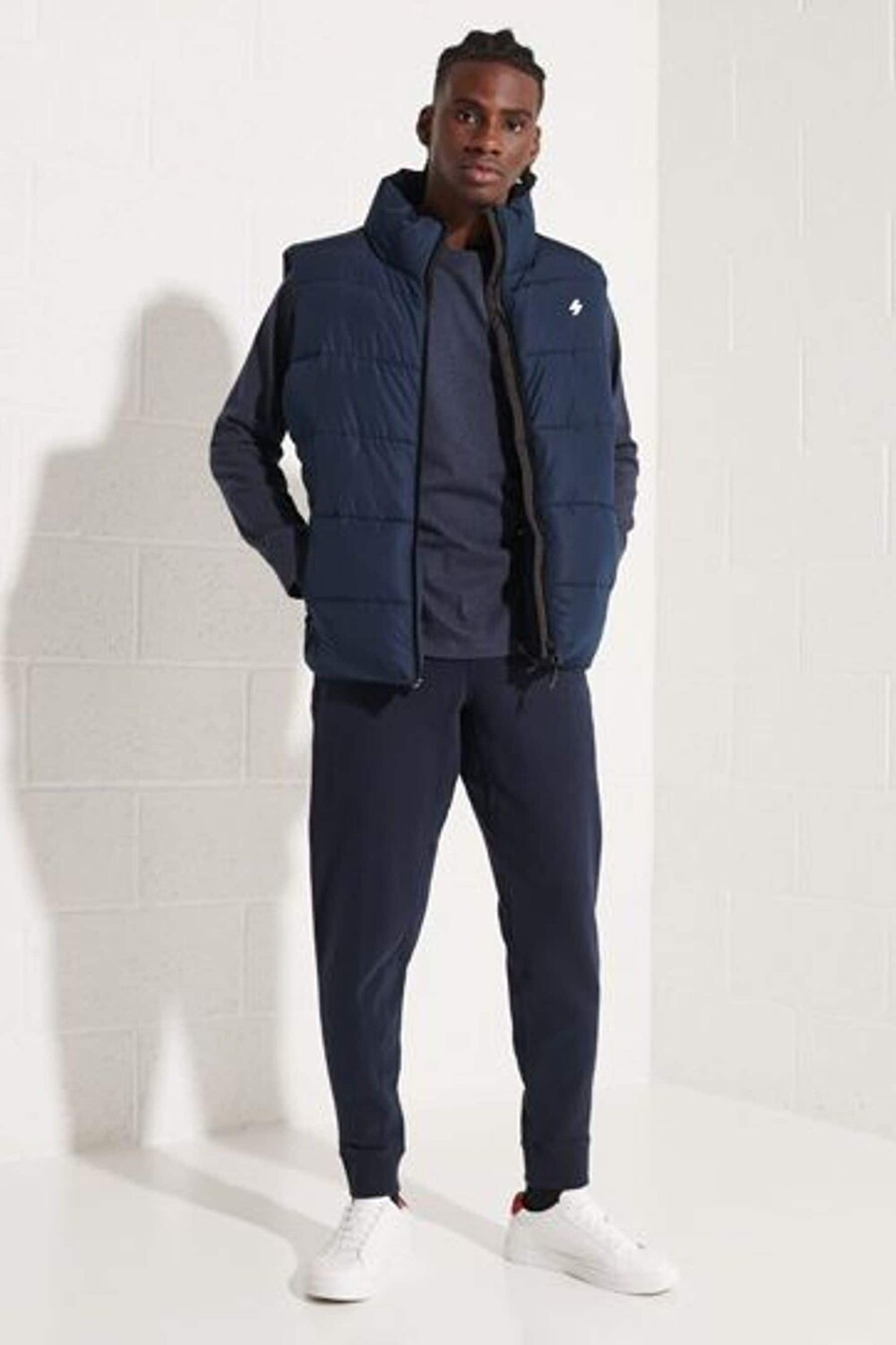 

Спортивная утепленная майка Superdry, синий