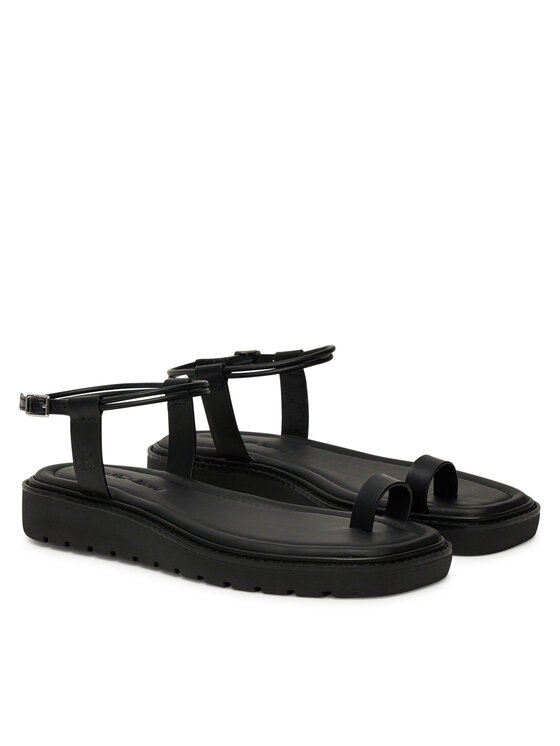Сандалии Rope Toe Post Sandal Lth Mg YW0YW01893 Calvin Klein Jeans, черный — фото 2