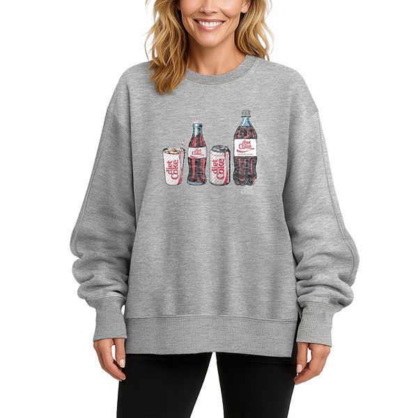 

Женский оверсайз флисовый свитшот diet coke Licensed Character, Athletic Heather