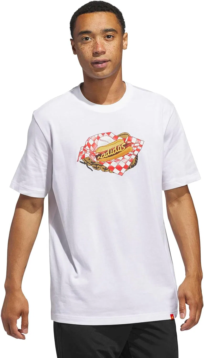 Футболка Adidas Men's Stadium Hotdog Graphic, белый
