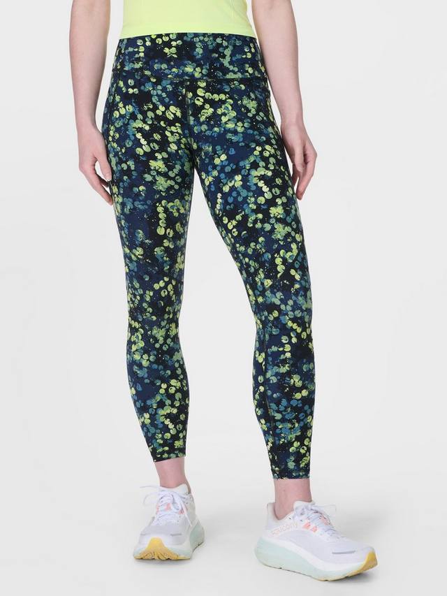 

Леггинсы для тренировок power 7/8 Sweaty Betty, цвет Green Lilypad Print