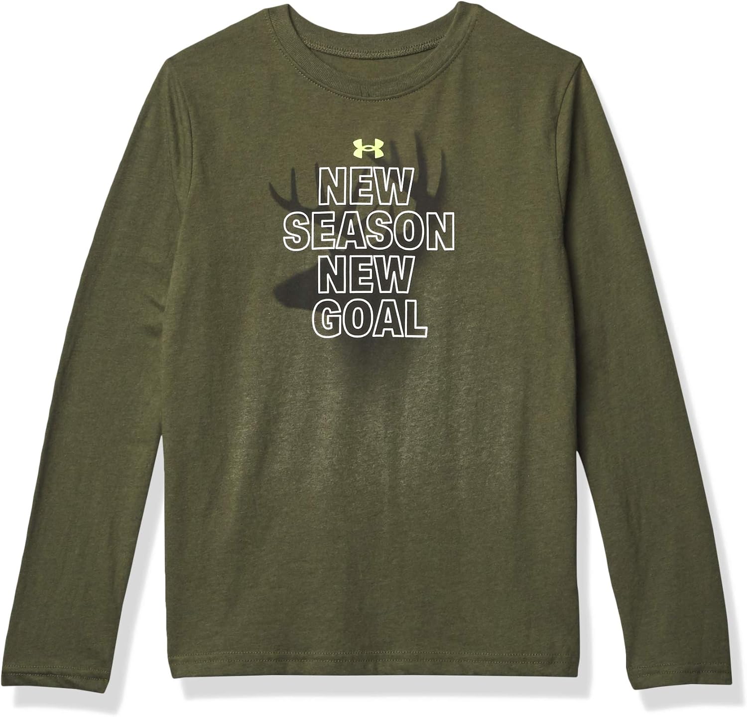 

Футболка Boys' Ua с символом "Нет риска, нет награды" с длинным рукавом Under Armour, Marine Od Green-F20, Зеленый, Футболка Boys' Ua с символом "Нет риска, нет награды" с длинным рукавом Under Armour, Marine Od Green-F20