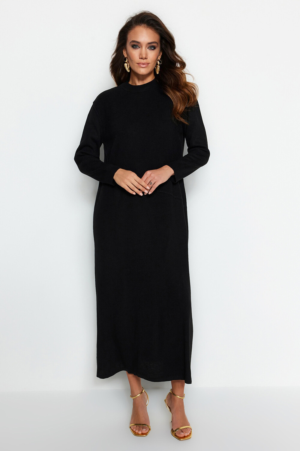 

Платье - Черное - Свободное Trendyol Modest, черный