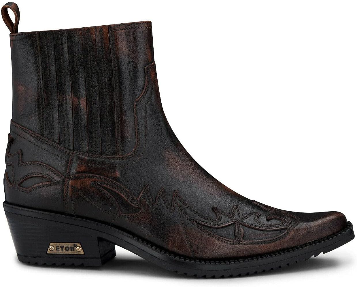 

Мужские кожаные ковбойские ботинки для езды, черные и коричневые, кубинские, для танцев и мотоциклистов, вестерн Infinity Leather