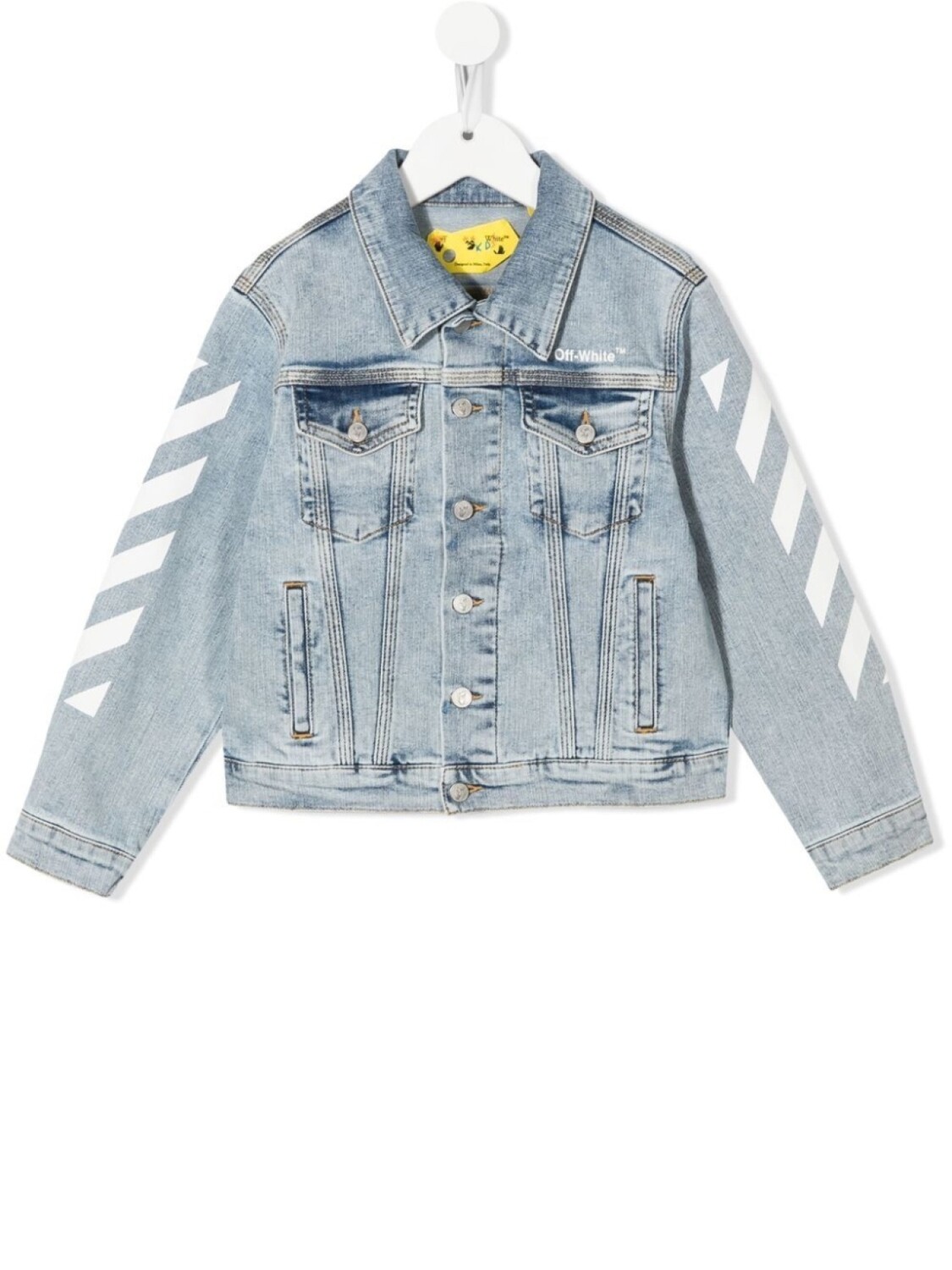 

Джинсовая куртка с логотипом Off-White Kids, синий
