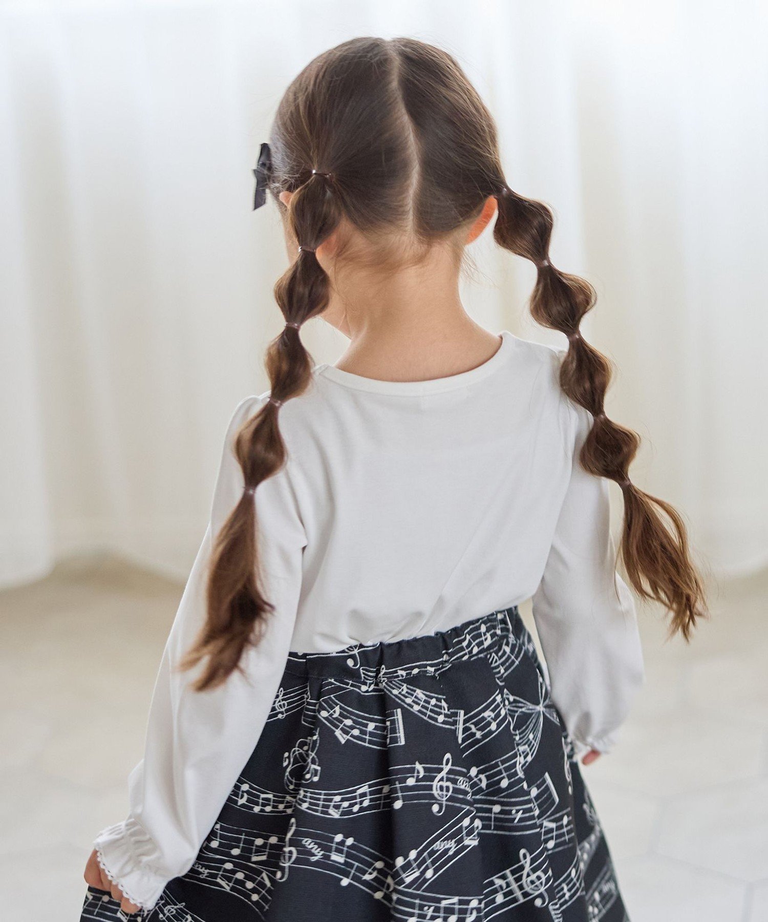 Блузка без воротника, сшитая по индивидуальным меркам ANY KIDS, White [001] — фото 3