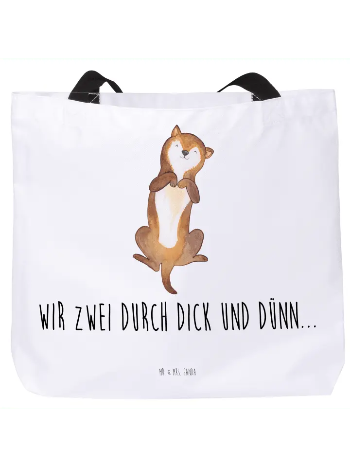 

Сумка-шоппер Mr & Mrs Panda Hund Streicheln, белый