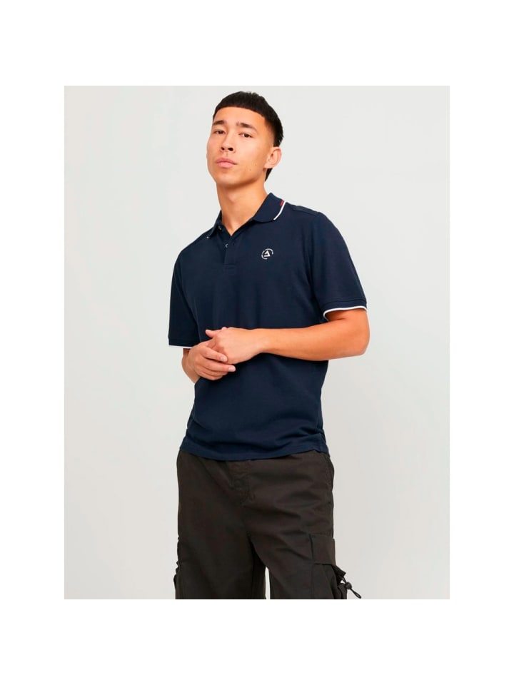 

Футболка поло Jack & Jones, морской