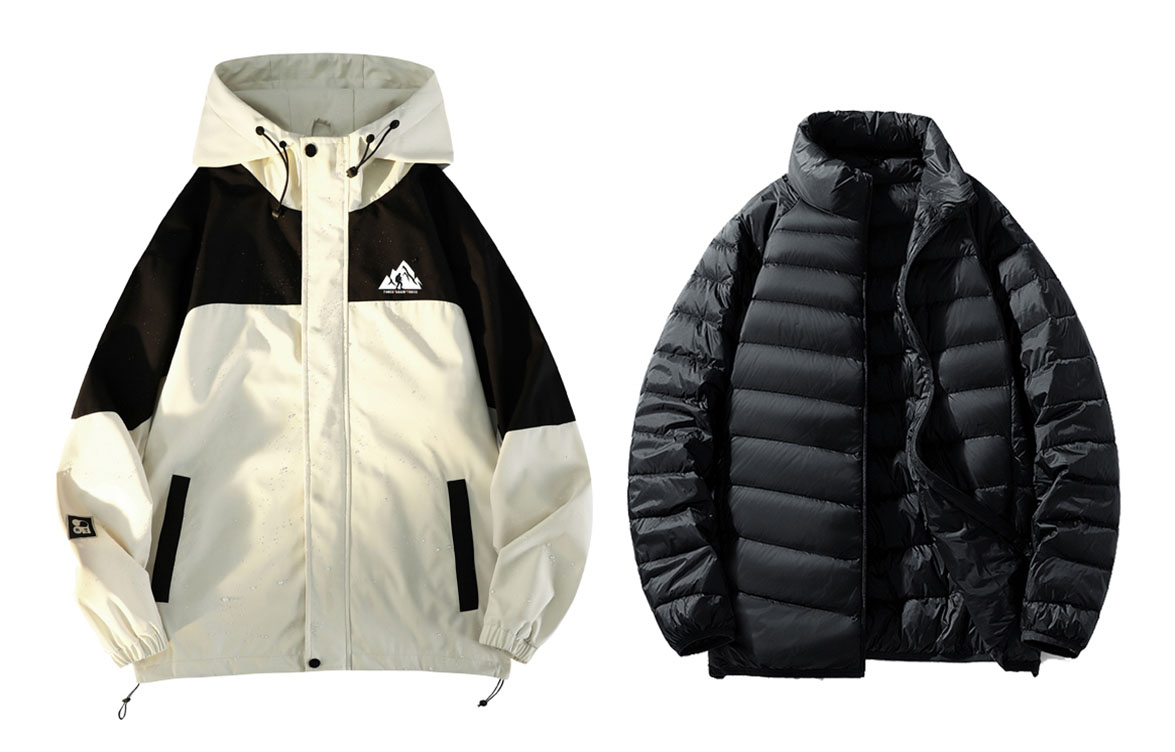 

THREEAGAINTHR33 Куртка Unisex, Ivory White+Down Liners