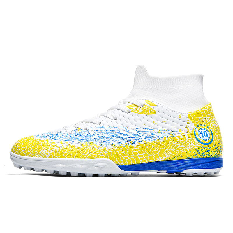 

Animal claws Унисекс футбольные бутсы мидтоп желто-фиолетовые с белым покрытием для искусственного покрытия, цвет White Turf