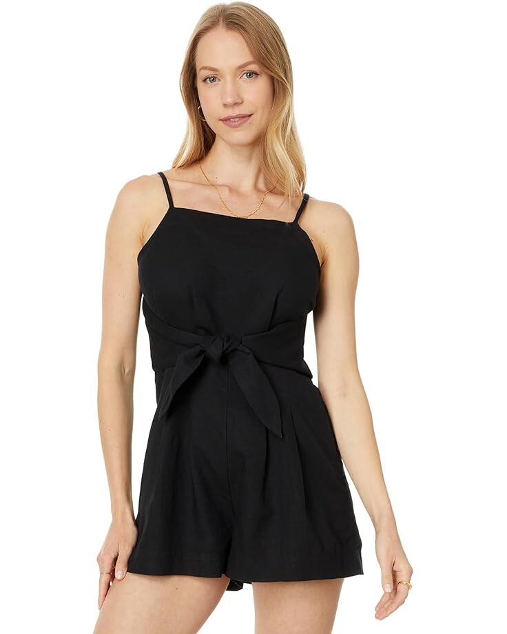

Брюки Madewell Tie-Waist Romper, цвет True Black