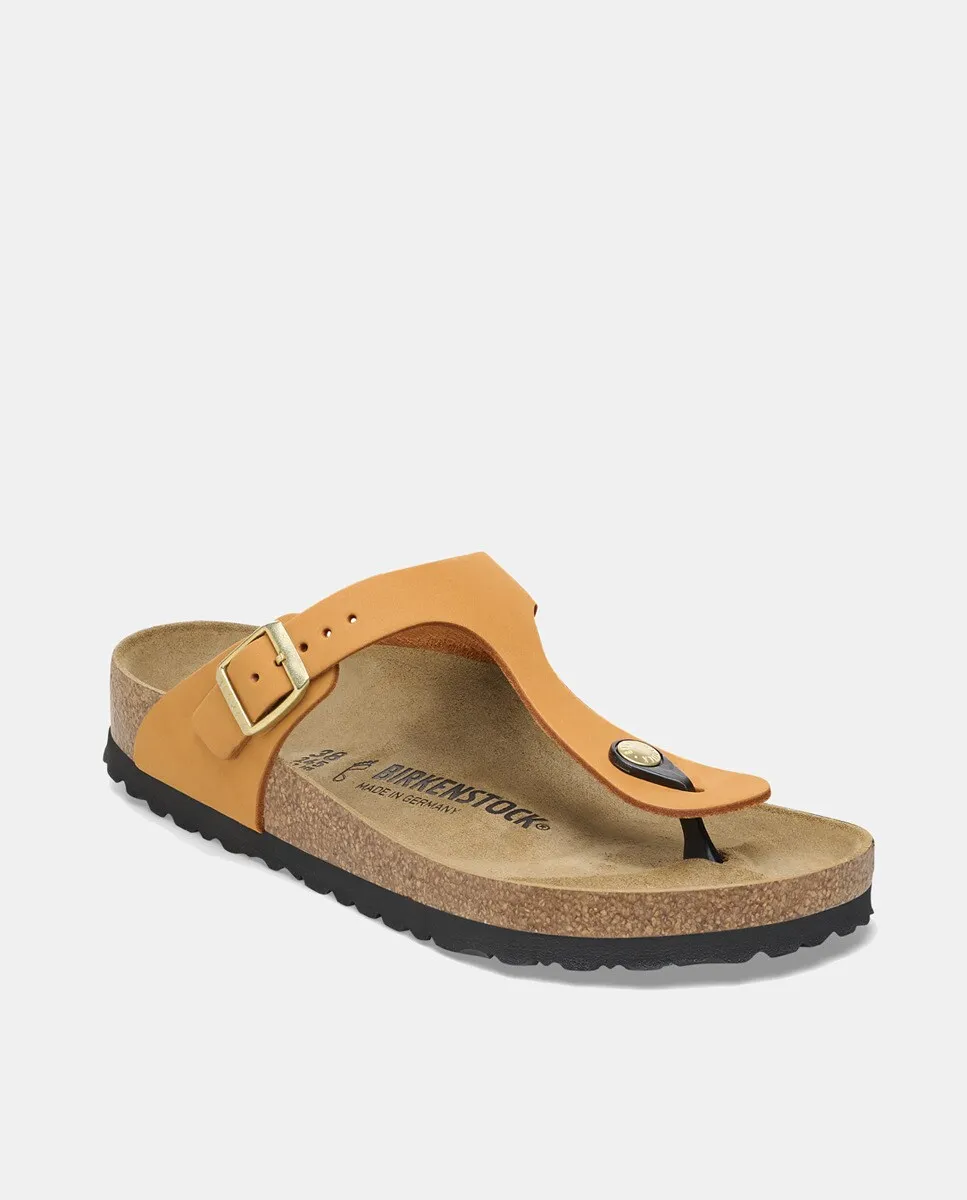 

Женские сандалии Gizeh на плоской подошве из нубука Birkenstock, оранжевый