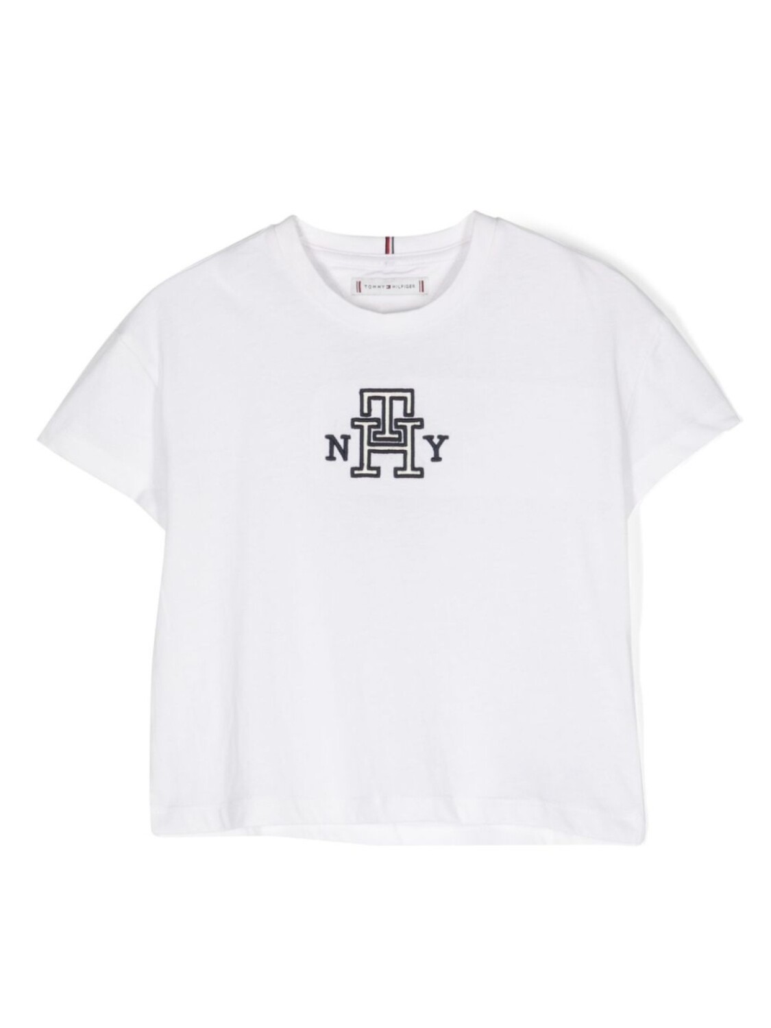 

Футболка с вышитым логотипом Tommy Hilfiger Junior, белый