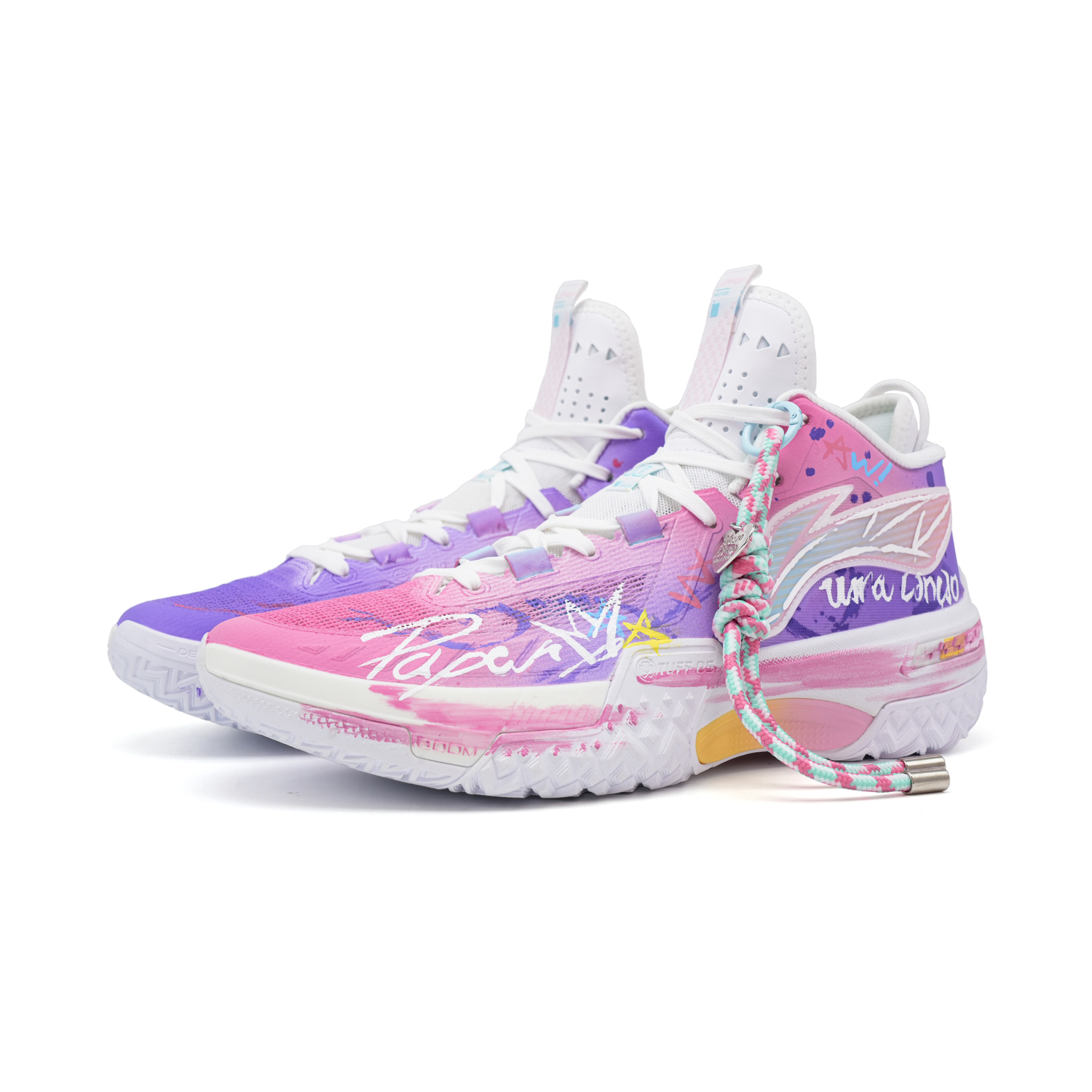

Устойчивые к истиранию дышащие баскетбольные кроссовки mid top unisex LINING, фиолетовый
