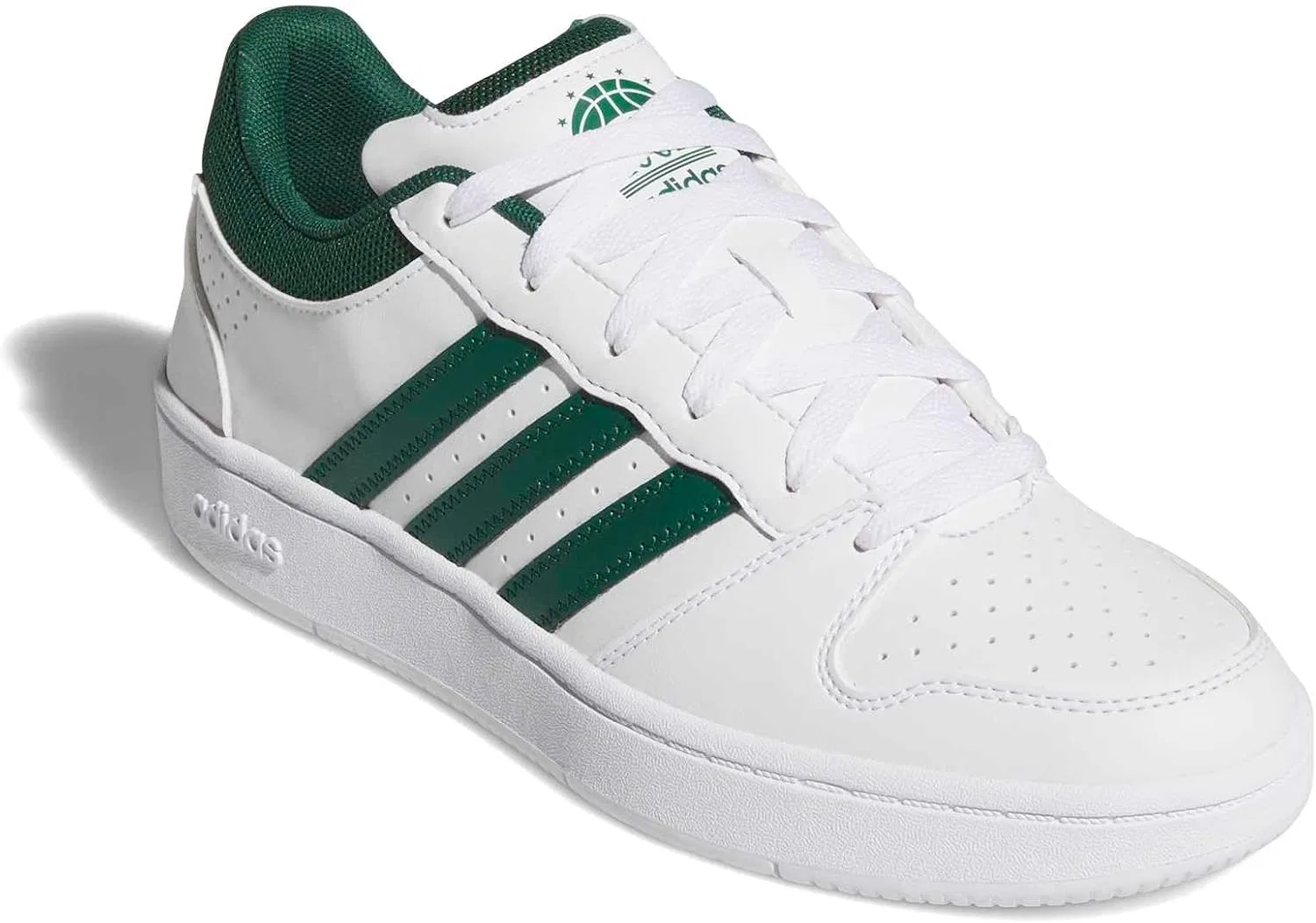 Классические баскетбольные кроссовки Adidas унисекс, Ftwr White Collegiate Green Ftwr White — фото 3