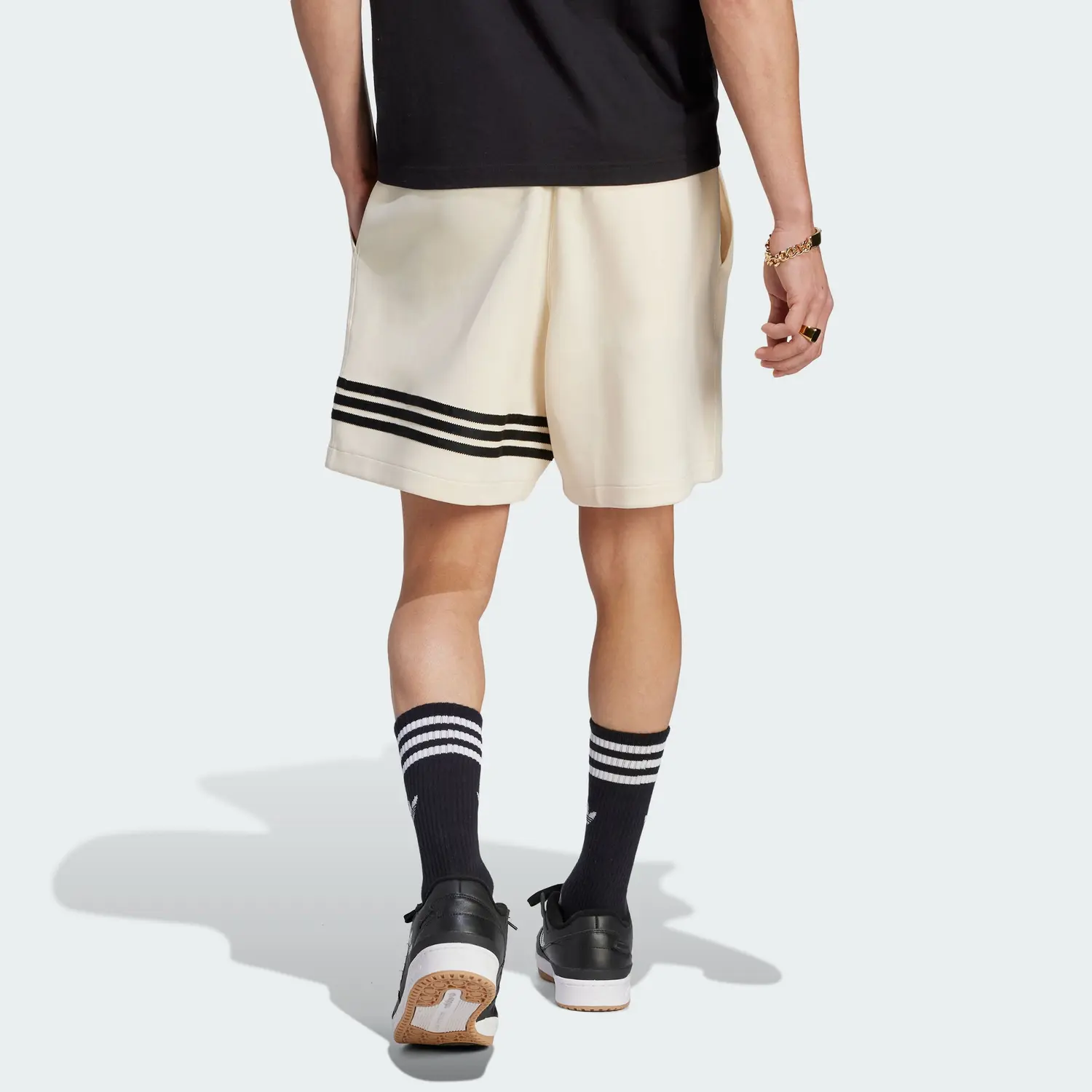 Классические шорты с тремя полосками Мужские Adidas Originals Чудесный белый — фото 4