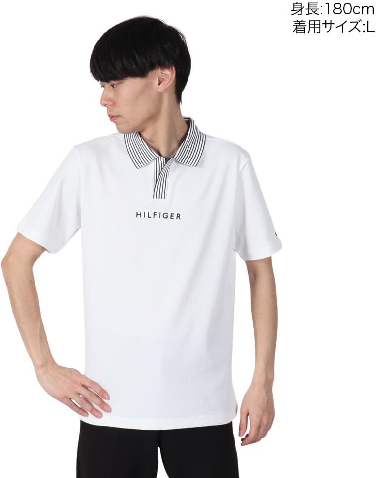 Мужская классическая поло-рубашка Tommy Hilfiger Golf THMA502 Big Pique Skipper, белый — фото 2