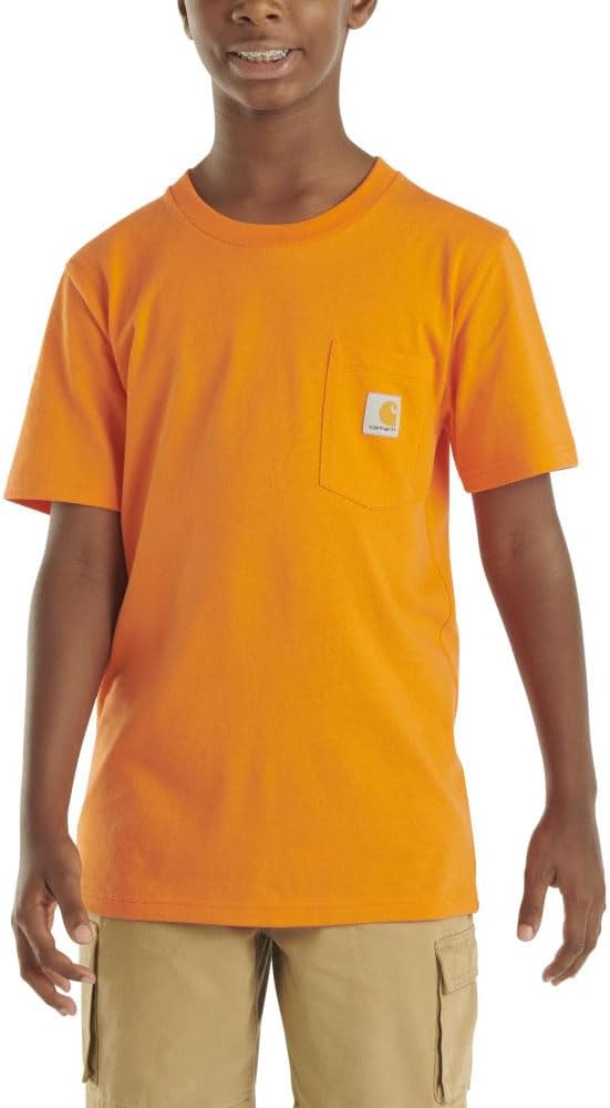

Детская футболка Carhartt с коротким рукавом и карманом, Exotic Bright Orange, Оранжевый, Детская футболка Carhartt с коротким рукавом и карманом, Exotic Bright Orange