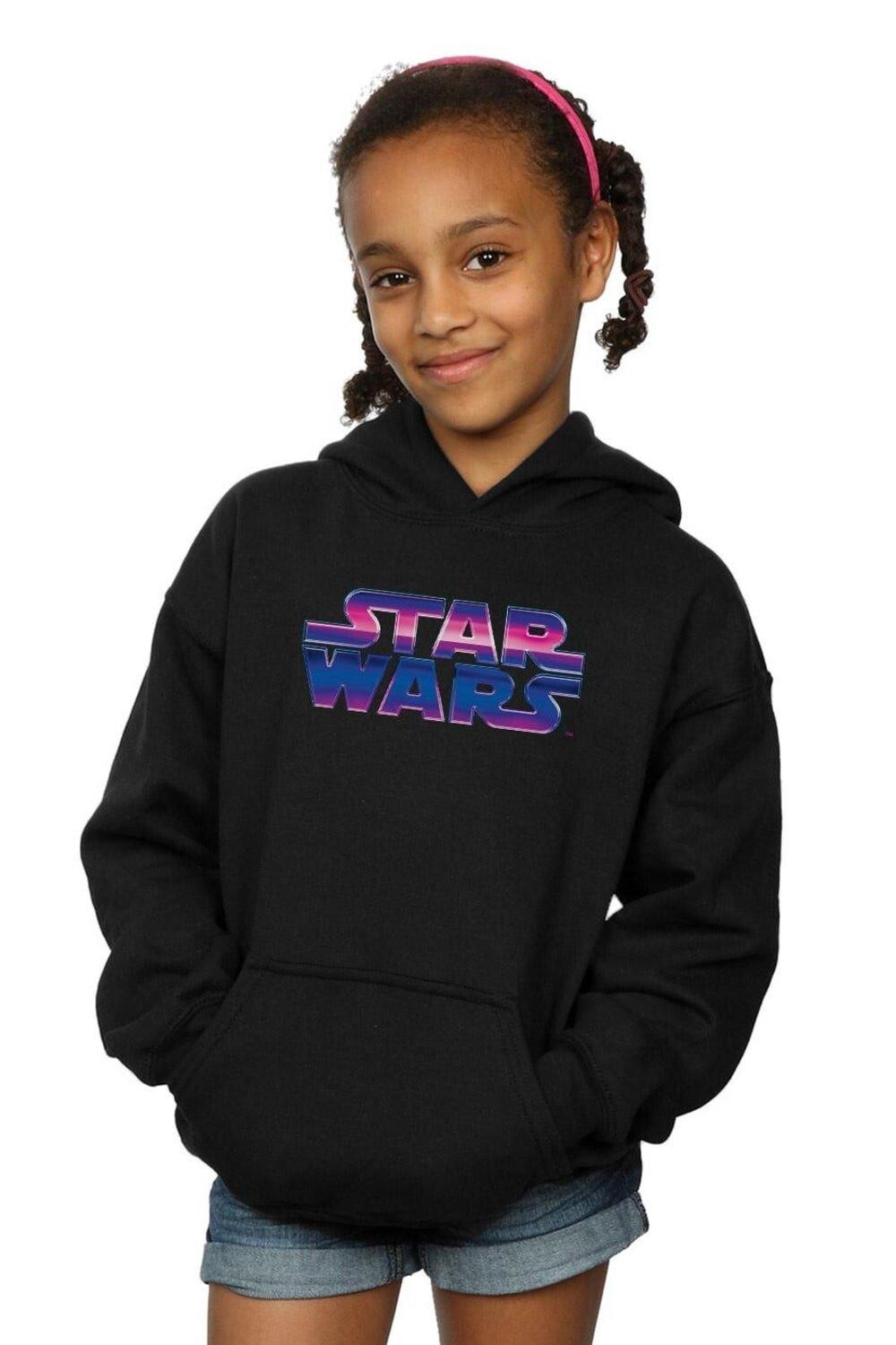 

Толстовка с неоновым логотипом Star Wars, черный