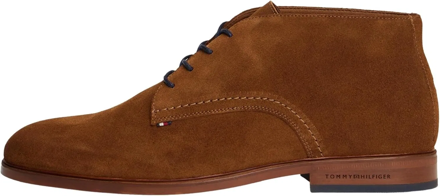 Мужские замшевые ботинки Tommy Hilfiger Hilfiger Fm0fm05726, низкие ботинки, Brown Coconut Grove